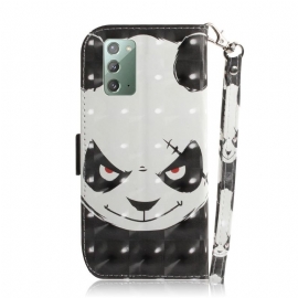 Flipové Pouzdro Na Samsung Galaxy Note 20 Zlá Panda