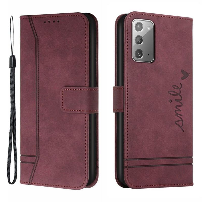 Flipové Pouzdro Na Samsung Galaxy Note 20 Čáry Úsměvu