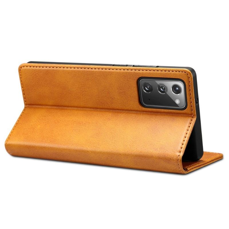 Kožené Pouzdro Na Samsung Galaxy Note 20 Flipové Pouzdro Folio Flip Style Kůže