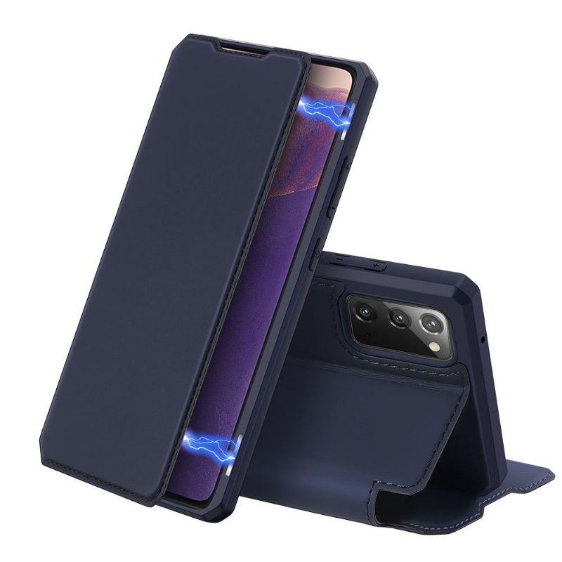 Kožené Pouzdro Na Samsung Galaxy Note 20 Magnetické Pouzdro Řady X