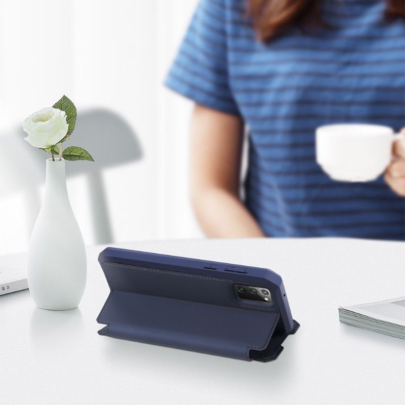 Kožené Pouzdro Na Samsung Galaxy Note 20 Magnetické Pouzdro Řady X