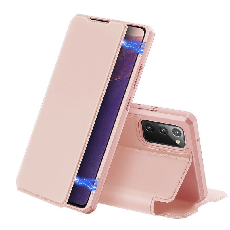 Kožené Pouzdro Na Samsung Galaxy Note 20 Magnetické Pouzdro Řady X