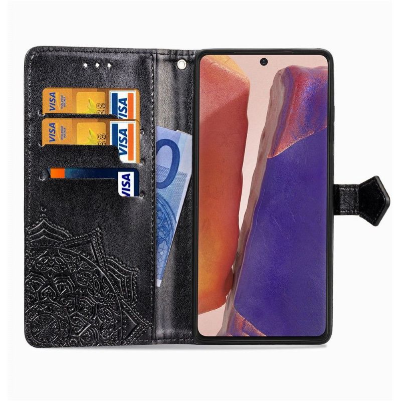 Kožené Pouzdro Na Samsung Galaxy Note 20 Mandala Z Umělé Kůže