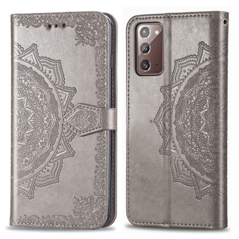 Kožené Pouzdro Na Samsung Galaxy Note 20 Mandala Z Umělé Kůže