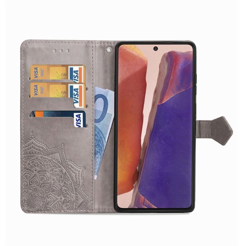 Kožené Pouzdro Na Samsung Galaxy Note 20 Mandala Z Umělé Kůže