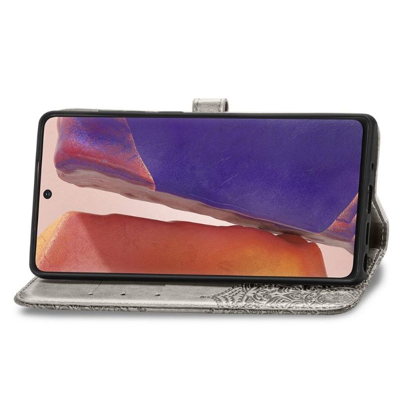 Kožené Pouzdro Na Samsung Galaxy Note 20 Mandala Z Umělé Kůže