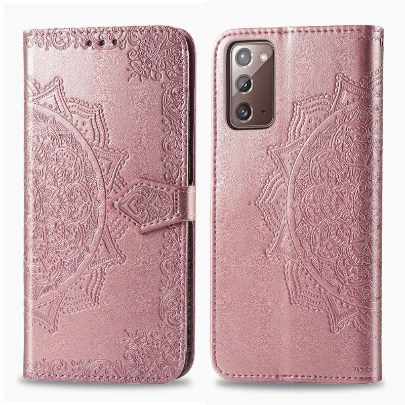 Kožené Pouzdro Na Samsung Galaxy Note 20 Mandala Z Umělé Kůže