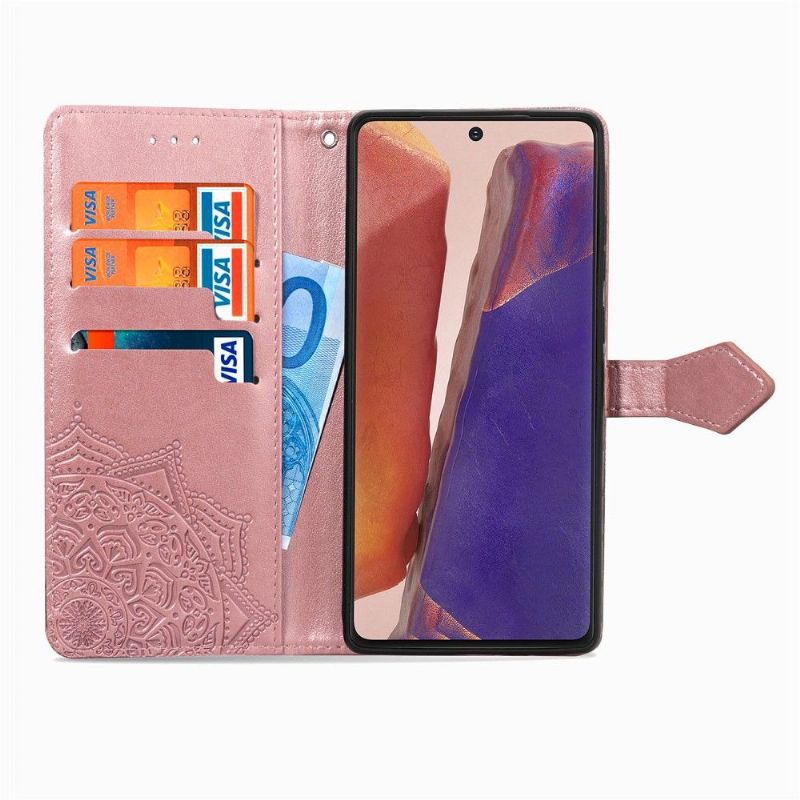Kožené Pouzdro Na Samsung Galaxy Note 20 Mandala Z Umělé Kůže