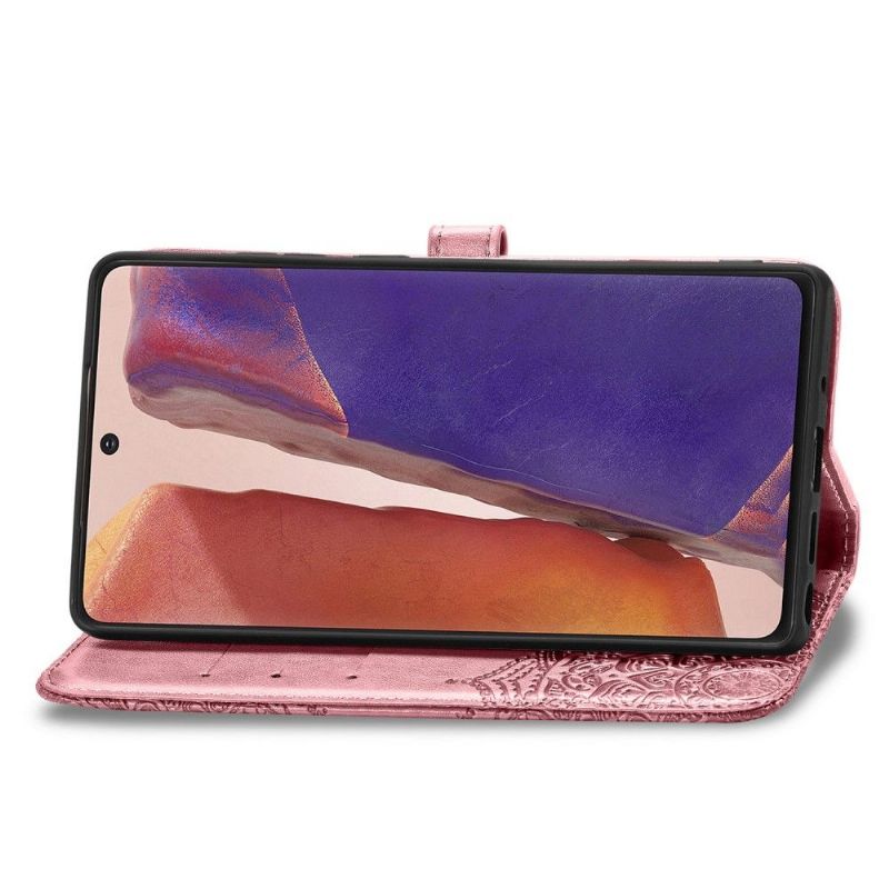 Kožené Pouzdro Na Samsung Galaxy Note 20 Mandala Z Umělé Kůže