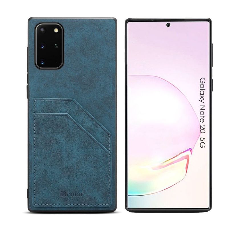 Kryt Na Samsung Galaxy Note 20 Držák Karty S Koženým Efektem Denior