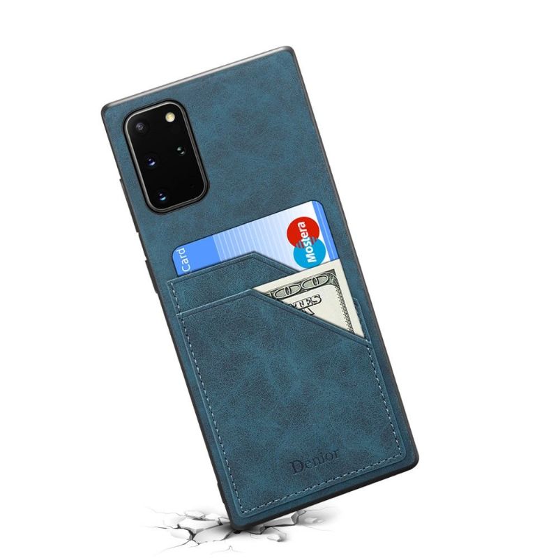 Kryt Na Samsung Galaxy Note 20 Držák Karty S Koženým Efektem Denior