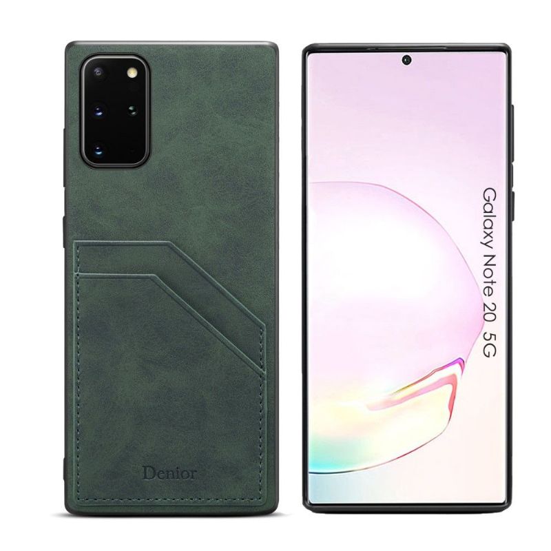 Kryt Na Samsung Galaxy Note 20 Držák Karty S Koženým Efektem Denior