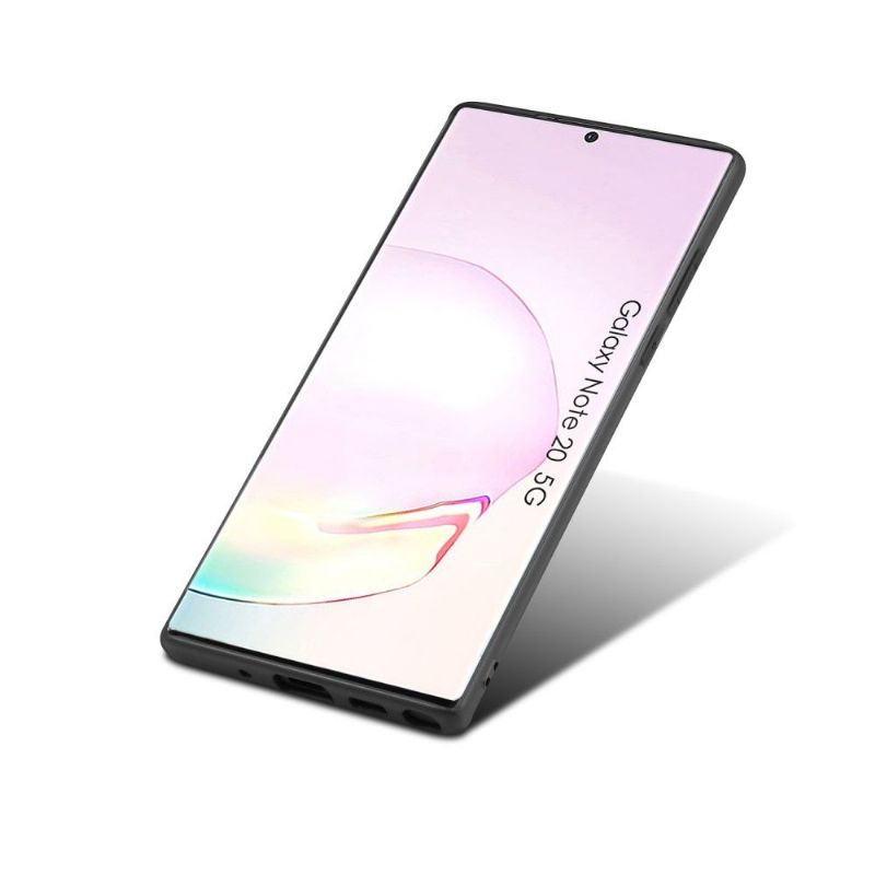 Kryt Na Samsung Galaxy Note 20 Držák Karty S Koženými Efekty Denior