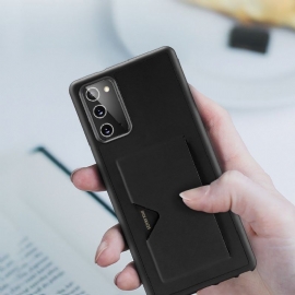 Kryt Na Samsung Galaxy Note 20 Držák Vizitek - Černý