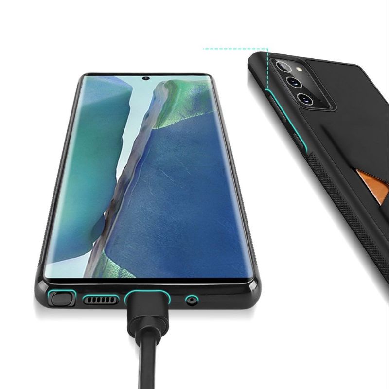 Kryt Na Samsung Galaxy Note 20 Držák Vizitek - Černý
