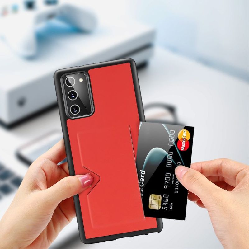 Kryt Na Samsung Galaxy Note 20 Držák Vizitek - Červený
