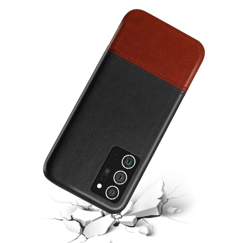 Kryt Na Samsung Galaxy Note 20 Dvoubarevný Kožený Efekt