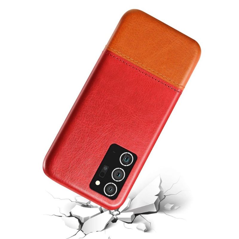 Kryt Na Samsung Galaxy Note 20 Dvoubarevný Kožený Efekt