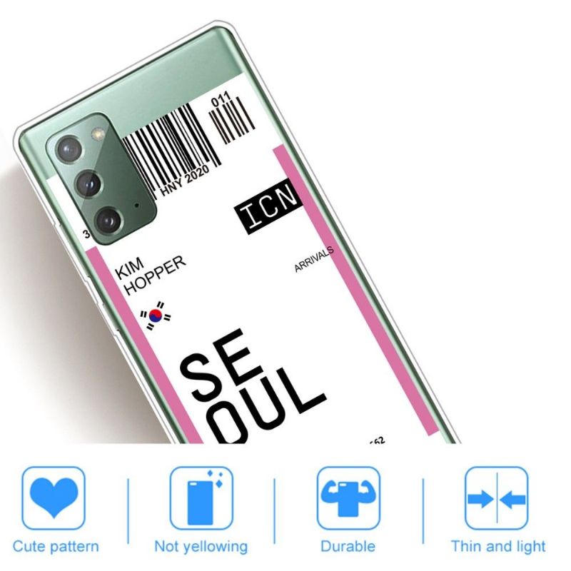 Kryt Na Samsung Galaxy Note 20 Palubní Vstupenka 03 Soul