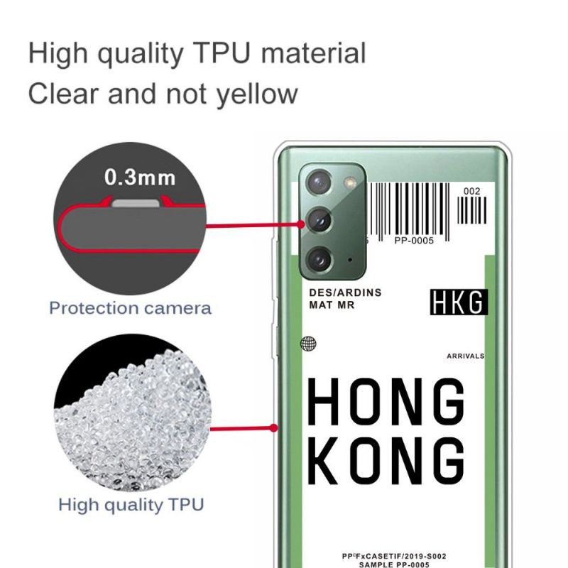 Kryt Na Samsung Galaxy Note 20 Palubní Vstupenka 07 Hong Kong