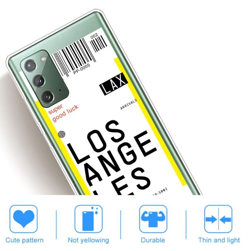 Kryt Na Samsung Galaxy Note 20 Palubní Vstupenka 08 Los Angeles