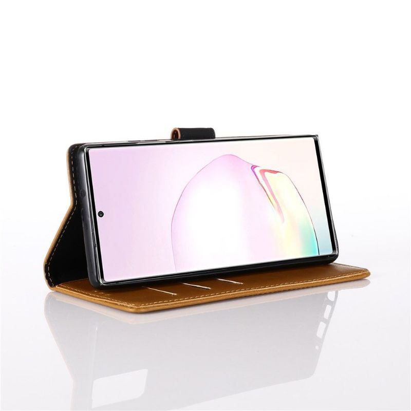 Pouzdra Na Samsung Galaxy Note 20 Flipové Pouzdro Retro Kožený Efekt