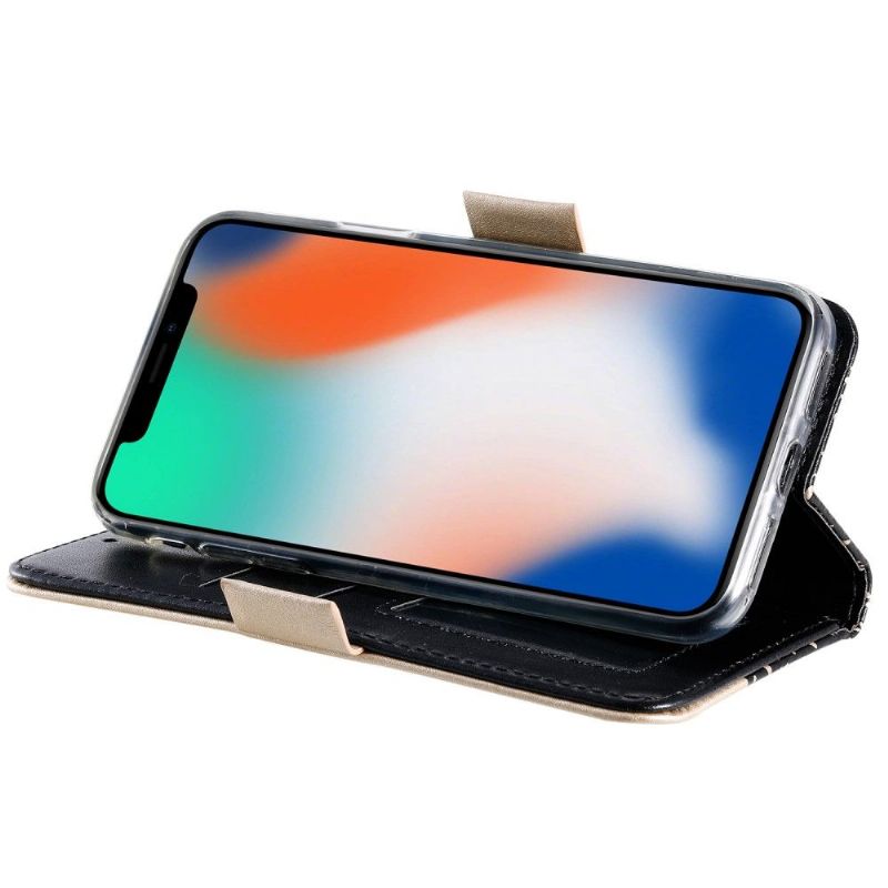 Flipové Pouzdro Na iPhone X / XS Krajkový Vzor S Páskem