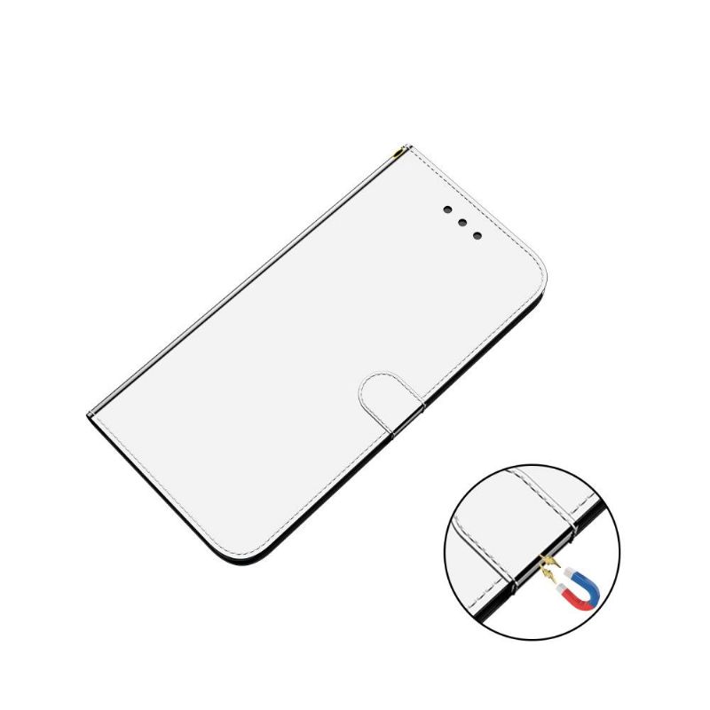Flipové Pouzdro Na iPhone X / XS Zrcadlový Efekt Z Umělé Kůže