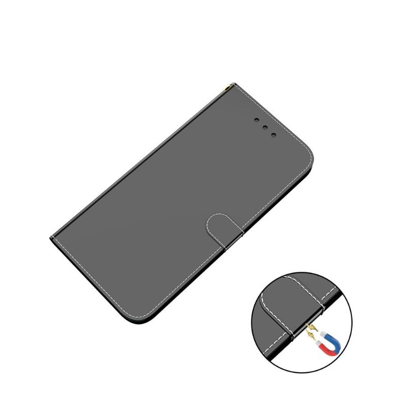 Flipové Pouzdro Na iPhone X / XS Zrcadlový Efekt Z Umělé Kůže
