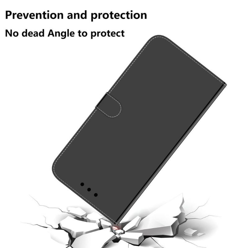 Flipové Pouzdro Na iPhone X / XS Zrcadlový Efekt Z Umělé Kůže