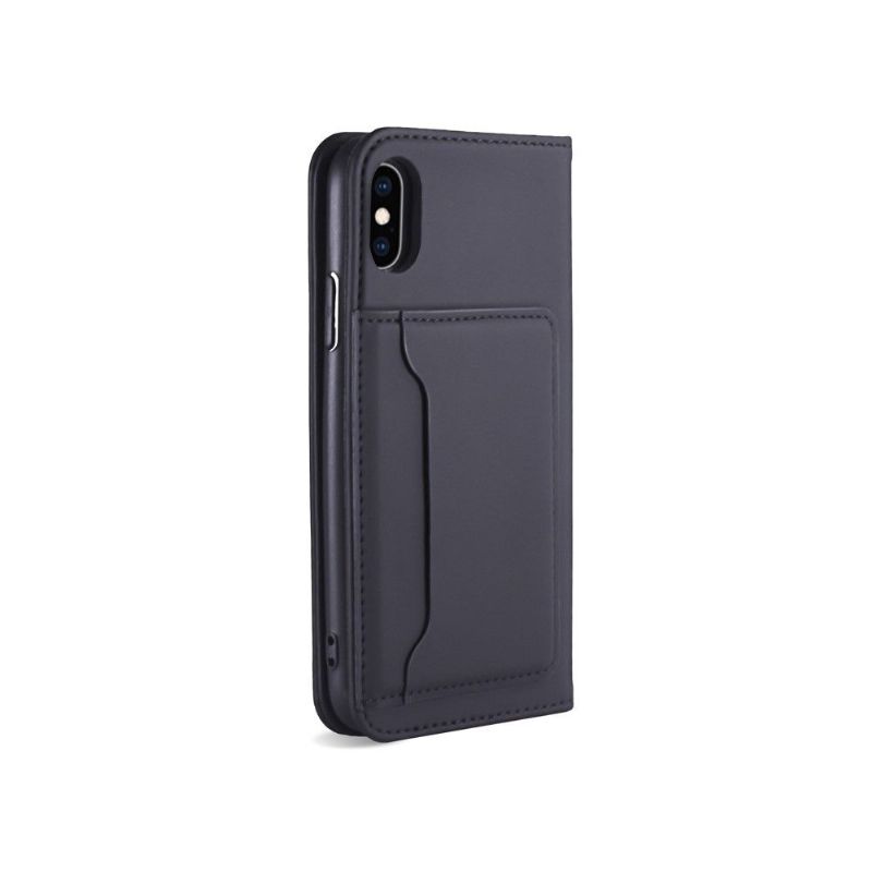 Kožené Pouzdro Folio Na iPhone X / XS Flipové Pouzdro Měkký Dotek