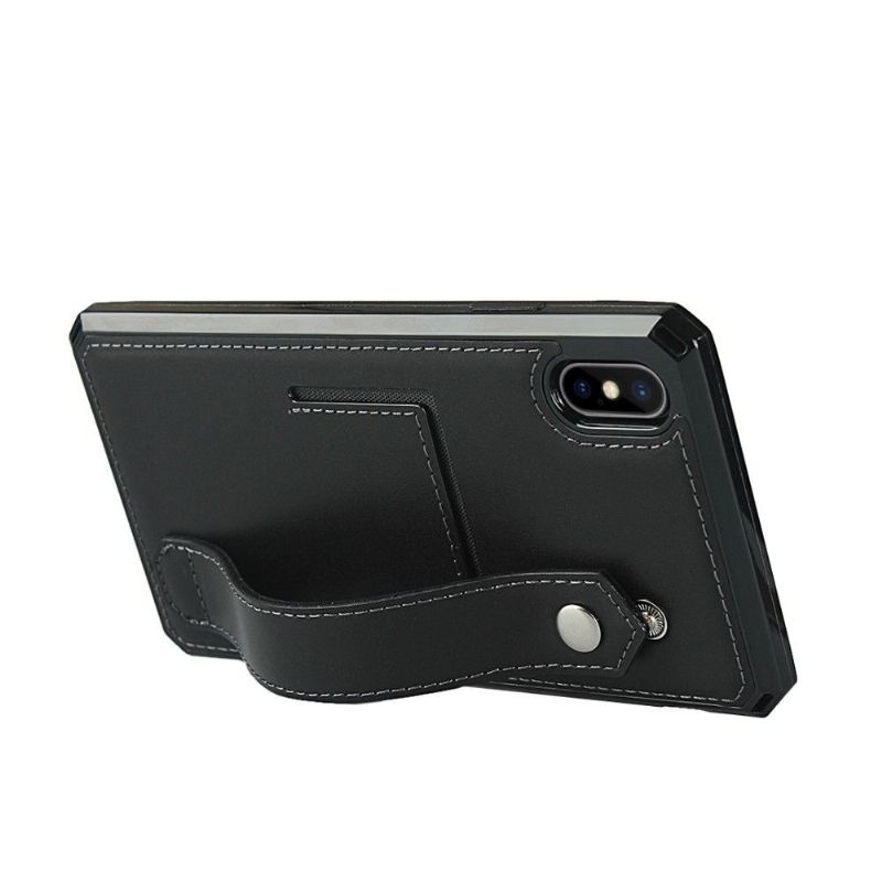 Kryt Na iPhone X / XS Kožený Držitel Karty