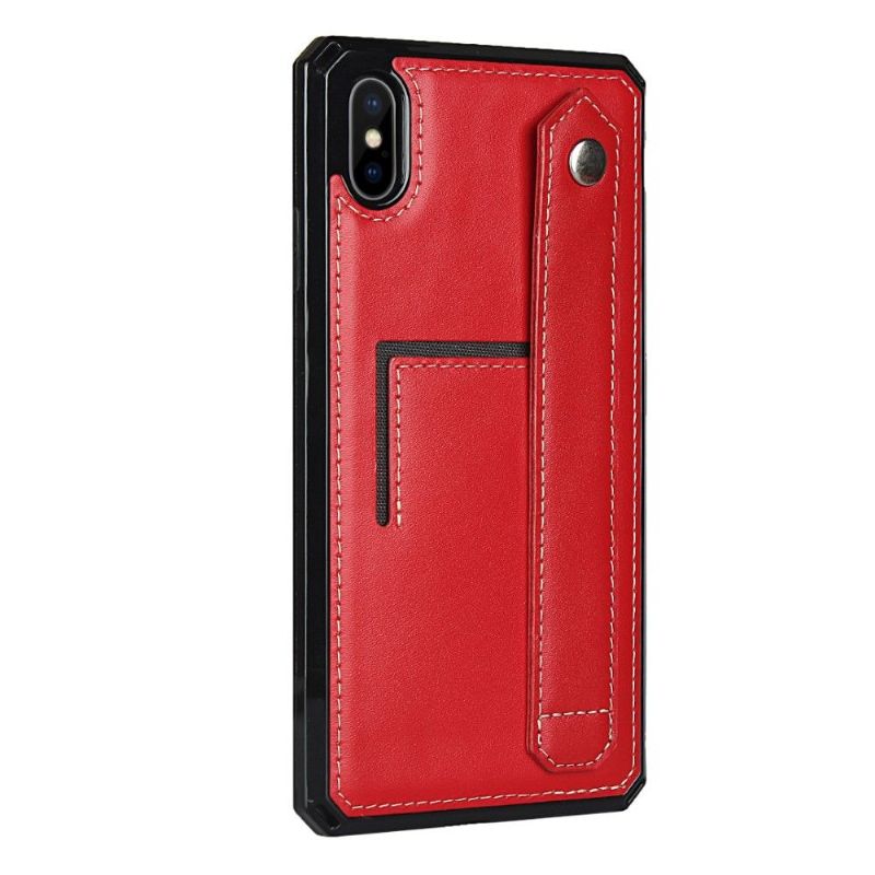 Kryt Na iPhone X / XS Kožený Držitel Karty