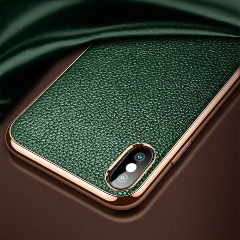 Kryt Na iPhone X / XS Kožený Efekt Sulada