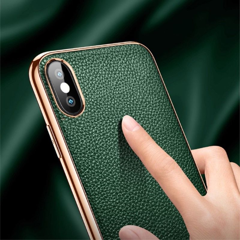 Kryt Na iPhone X / XS Kožený Efekt Sulada
