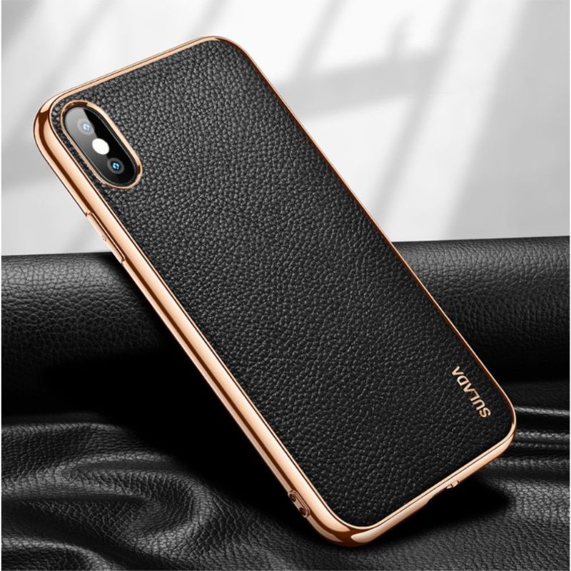 Kryt Na iPhone X / XS Kožený Efekt Sulada