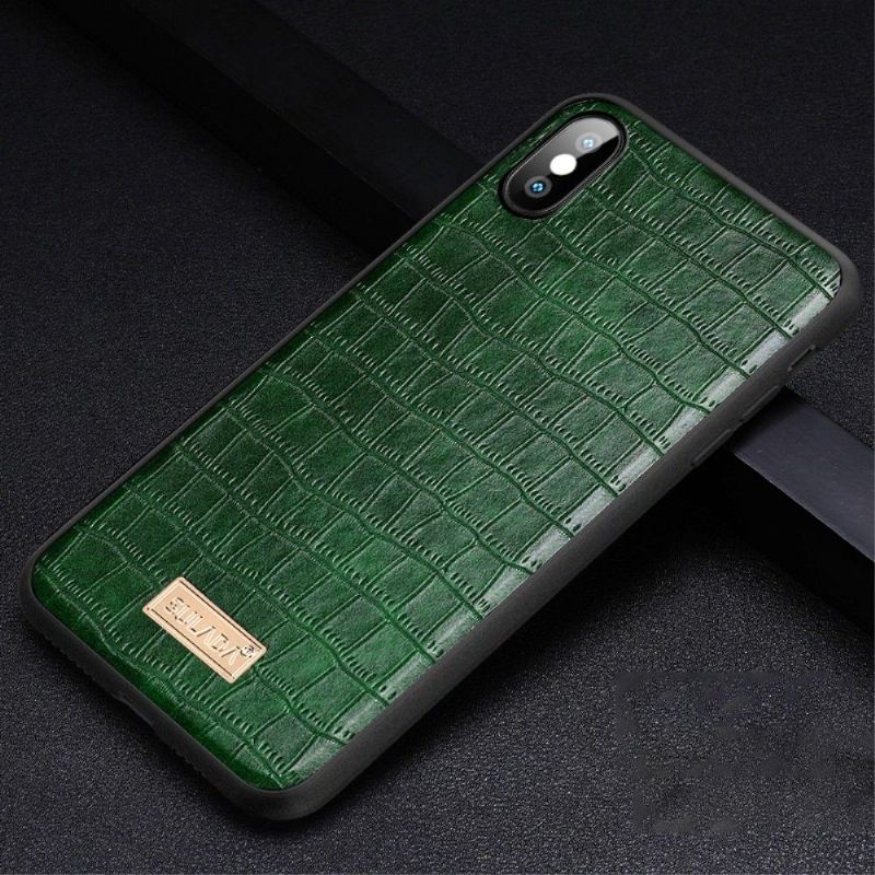 Kryt Na iPhone X / XS Kožený Efekt Sulada Croc