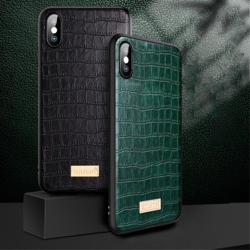 Kryt Na iPhone X / XS Kožený Efekt Sulada Croc