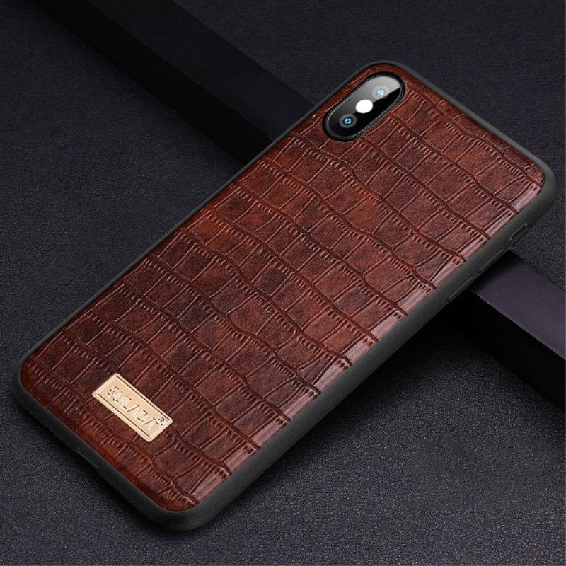 Kryt Na iPhone X / XS Kožený Efekt Sulada Croc