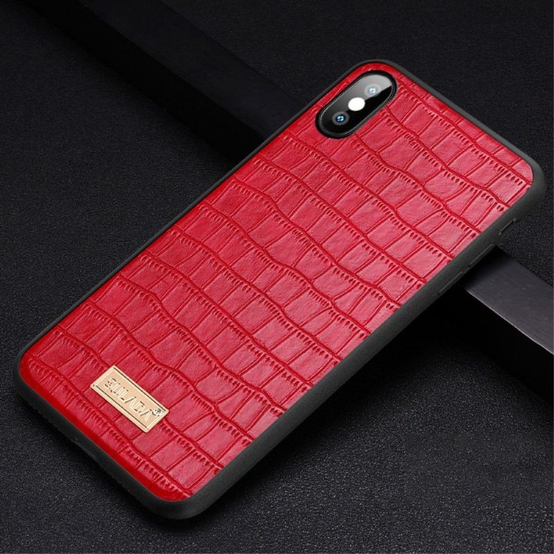 Kryt Na iPhone X / XS Kožený Efekt Sulada Croc