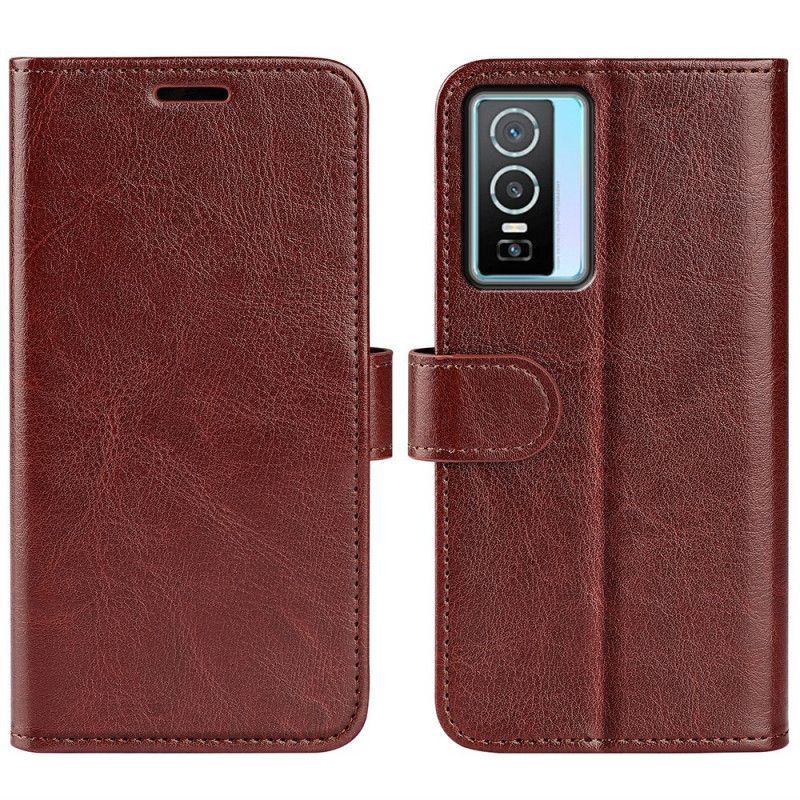 Flipové Pouzdro Na Vivo Y76 5G Designový Kožený Efekt