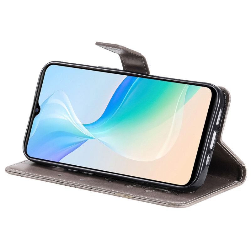Flipové Pouzdro Na Vivo Y76 5G Na Lana Obří Řemenní Motýli