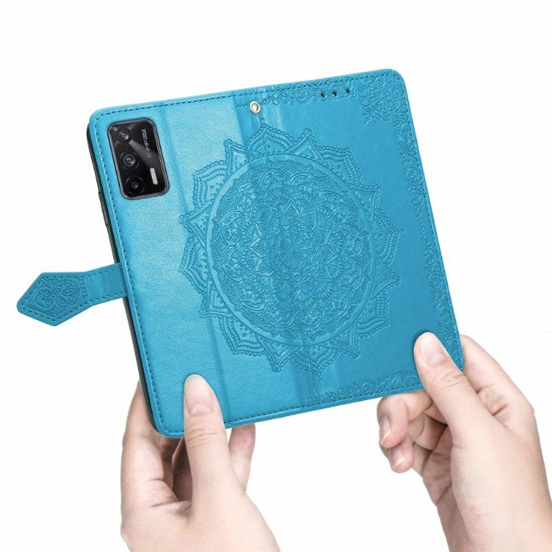 Flipové Pouzdro Na Realme GT 5G Mandala Reliéf Z Umělé Kůže Retro