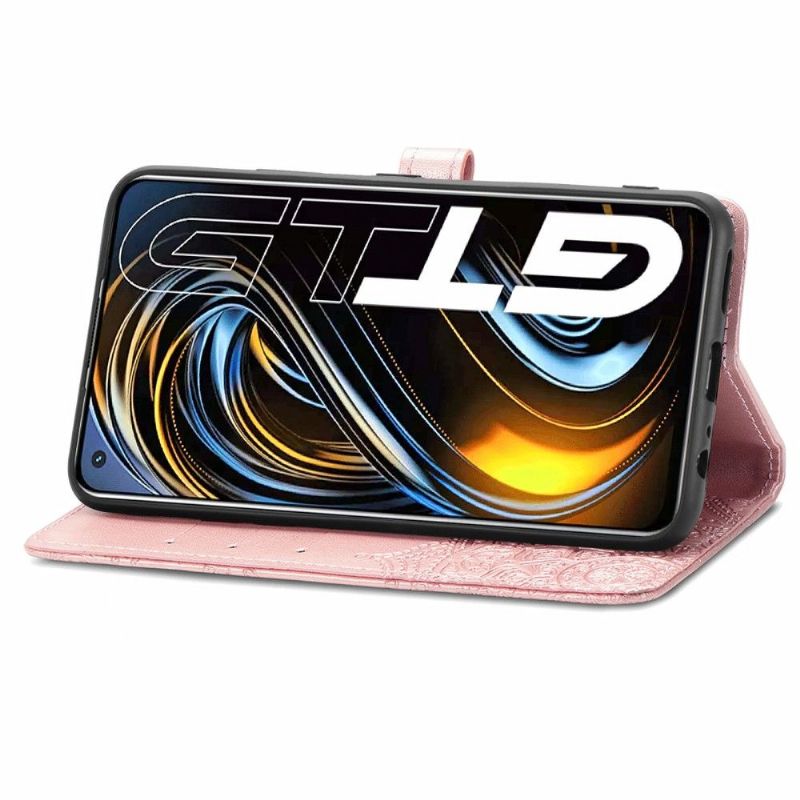 Flipové Pouzdro Na Realme GT 5G Mandala Reliéf Z Umělé Kůže Retro