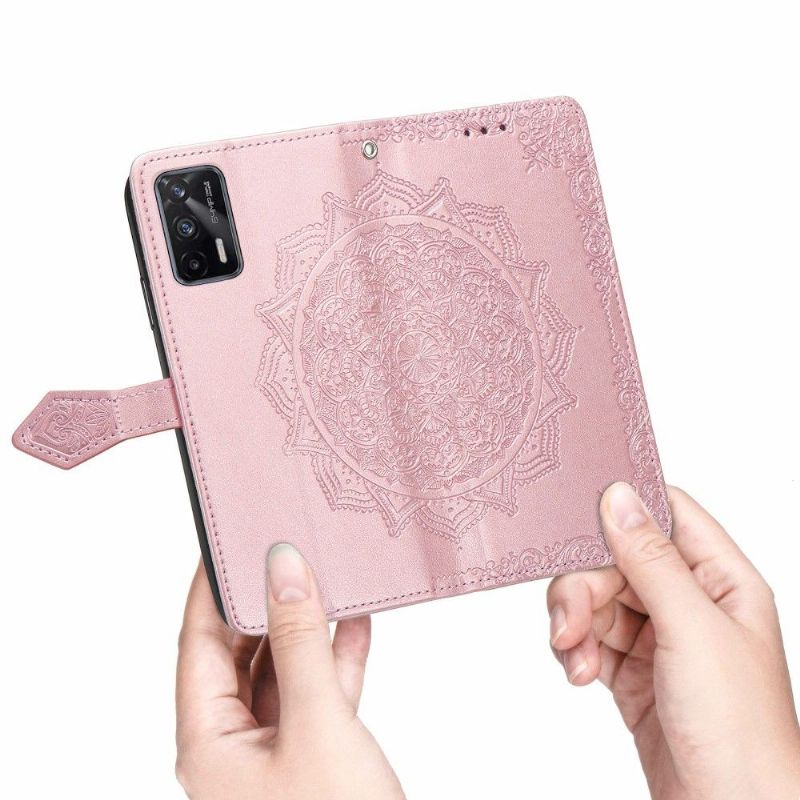 Flipové Pouzdro Na Realme GT 5G Mandala Reliéf Z Umělé Kůže Retro