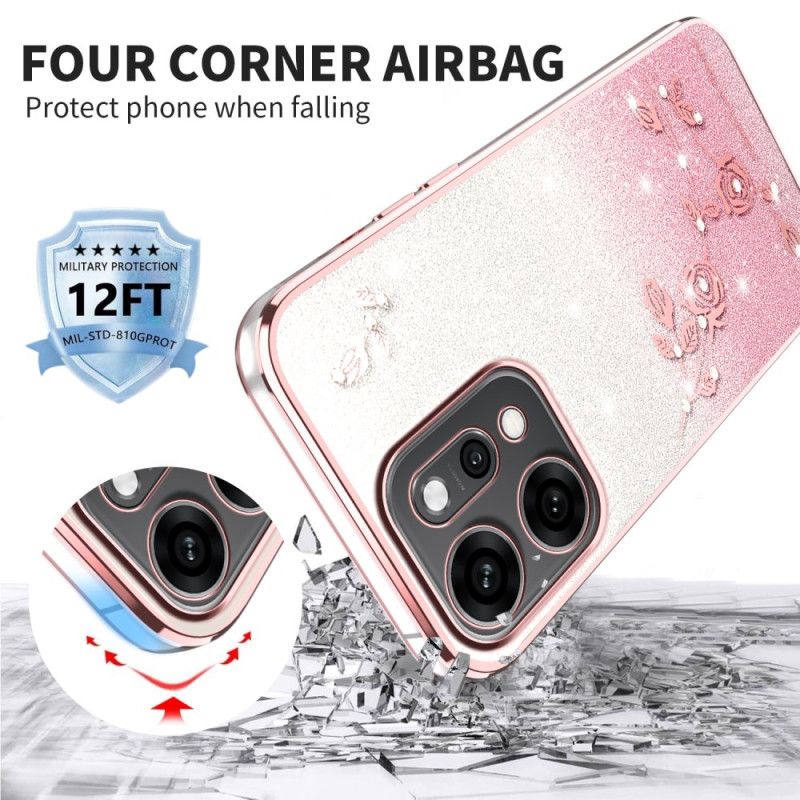 Kryt Oppo Reno 14 Pro 5g Květiny A Kamínky