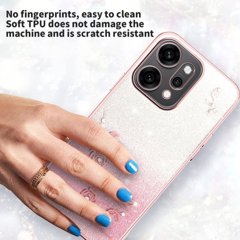 Kryt Oppo Reno 14 Pro 5g Květiny A Kamínky