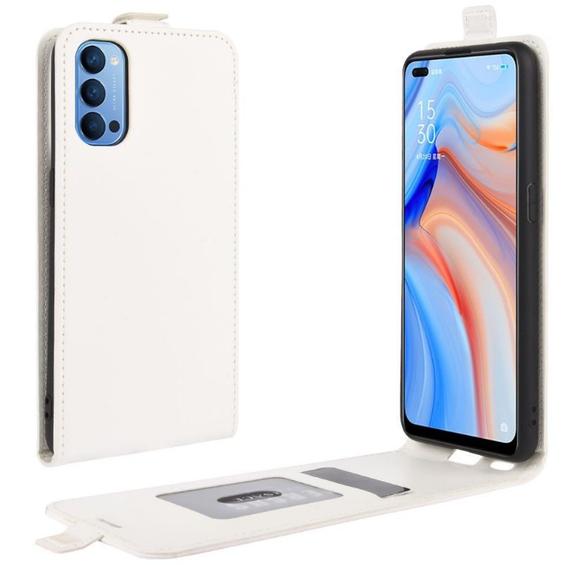 Flipové Pouzdro Na Oppo Reno 4 5G Kožené Pouzdro Vertikální Umělá Kůže
