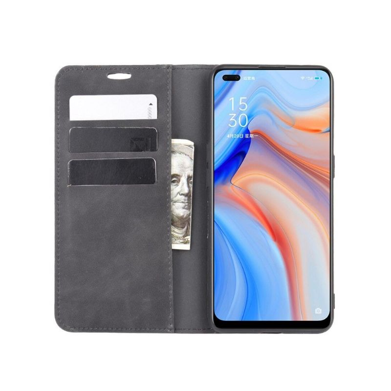 Flipové Pouzdro Na Oppo Reno 4 5G Obchodní Retro
