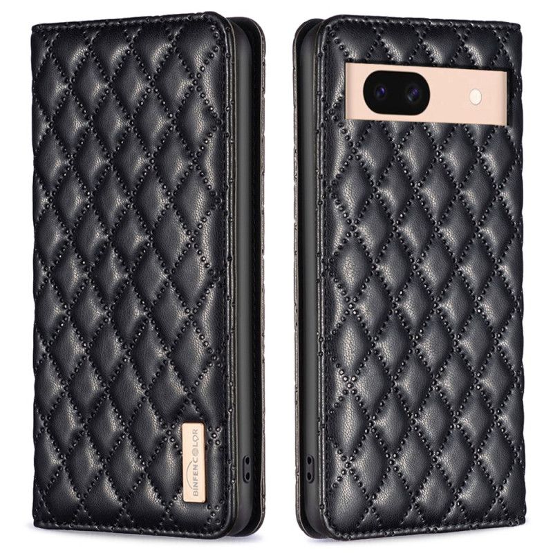Kožené Pouzdro Folio Google Pixel 8a Prošívaná Binfen Barva